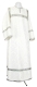 Clergy sticharion - Venets rayon brocade S3 (white-silver), Economy design