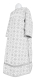 Clergy sticharion - Lavra rayon brocade S3 (white-silver), Premium design