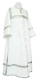 Clergy sticharion - Loza rayon brocade S3 (white-silver), Economy design