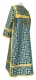 Clergy sticharion - Cappadocia rayon brocade S4 (blue-gold), back, Economy design