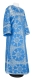 Clergy sticharion - Ouglich rayon brocade S4 (blue-silver), Standard design