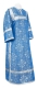 Clergy sticharion - Pochaev rayon brocade S4 (blue-silver), Standard design