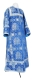 Clergy sticharion - Donetsk rayon brocade S4 (blue-silver), Standard design