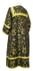 Clergy sticharion - Phebroniya rayon brocade S4 (black-gold) back, Economy design