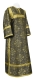 Clergy sticharion - Pochaev rayon brocade S4 (black-gold), Standard design