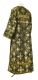 Clergy sticharion - Pskov rayon brocade S4 (black-gold) (back), Standard design