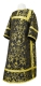 Clergy sticharion - Phebroniya rayon brocade S4 (black-gold), Economy design