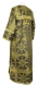 Clergy sticharion - Ouglich rayon brocade S4 (black-gold) (back), Standard design