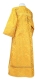 Clergy sticharion - Prestol rayon brocade S4 (yellow-gold) (back), Standard design