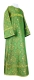 Clergy sticharion - Pochaev rayon brocade S4 (green-gold), Standard design