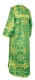 Clergy sticharion - Ouglich rayon brocade S4 (green-gold) (back), Standard design
