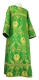 Clergy sticharion - Rose rayon brocade S4 (green-gold), Standard design