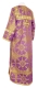 Clergy sticharion - Ouglich rayon brocade S4 (violet-gold) (back), Standard design