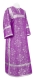 Clergy sticharion - Pochaev rayon brocade S4 (violet-silver), Economy design