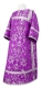 Clergy sticharion - Phebroniya rayon brocade S4 (violet-silver), Economy design