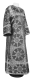 Clergy sticharion - Ouglich rayon brocade S4 (black-silver), Standard design