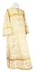 Clergy sticharion - Carpathian rayon brocade S4 (white-gold), Standard design