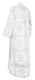 Clergy sticharion - Ouglich rayon brocade S4 (white-silver) (back), Standard design