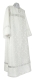 Clergy sticharion - Vazon rayon brocade S4 (white-silver), Standard design