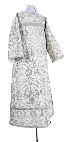 Clergy stikharion - rayon brocade S4 (white-silver)