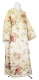 Clergy sticharion - rayon Chinese brocade (white-gold), Premium design