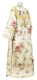 Clergy sticharion - rayon Chinese brocade (white-gold) (back), Standard design