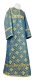 Altar server sticharion - Mirgorod metallic brocade B (blue-gold), Standard design