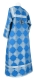 Altar server sticharion - Kolomna metallic brocade B (blue-silver) (back), Economy design