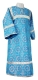 Altar server stikharion - Vologda metallic brocade B (blue-silver), Standard design