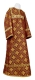 Altar server sticharion - Mirgorod metallic brocade B (claret-gold), Standard design