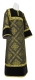 Altar server stikharion - Simeon metallic brocade B (black-gold) with velvet inserts, Standard design