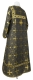 Altar server sticharion - Polotsk metallic brocade B (black-gold) (back), Economy design