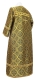 Altar server sticharion - Kazan metallic brocade B (black-gold) (back), Standard cross design