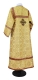 Altar server sticharion - Lace metallic brocade B (yellow-gold with claret outline) (back), Economy design