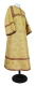 Altar server sticharion - Lace metallic brocade B (yellow-gold with claret outline), Economy design