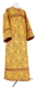 Altar server sticharion - Floral Cross metallic brocade B (yellow-gold with claret outline), Standard design