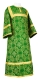 Altar server stikharion - Altaj metallic brocade B (green-gold) back, Standard design