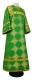 Altar server stikharion - Kolomna metallic brocade B (green-gold) back, Standard design