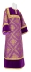 Altar server stikharion - Simeon metallic brocade B (violet-gold) with velvet inserts, Standard design