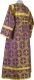 Altar server sticharion - Oubrous metallic brocade B (violet-gold) (back), Standard cross design