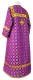 Altar server sticharion - Snowflake metallic brocade B (violet-gold) back, Standard design