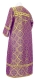 Altar server sticharion - Kazan metallic brocade B (violet-gold) (back), Standard cross design