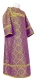Altar server sticharion - Kazan metallic brocade B (violet-gold), Standard cross design