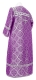 Altar server sticharion - Kazan metallic brocade B (violet-silver) (back), Standard cross design