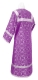 Altar server stikharion - Vasilia metallic brocade B (violet-silver) back, Economy design