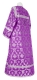 Altar server sticharion - Loza metallic brocade B (violet-silver) (back), Economy design