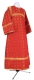 Altar server sticharion - Snowflake metallic brocade B (red-gold), Standard design