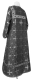 Altar server sticharion - Polotsk metallic brocade B (black-silver) (back), Economy design