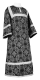 Altar server stikharion - Altaj metallic brocade B (black-silver), Standard design