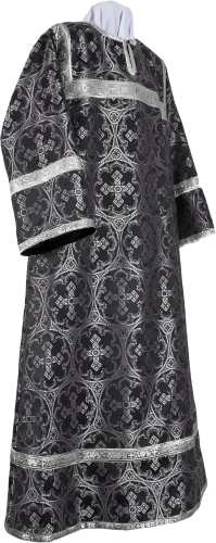 Altar server stikharion - metallic brocade B (black-silver)